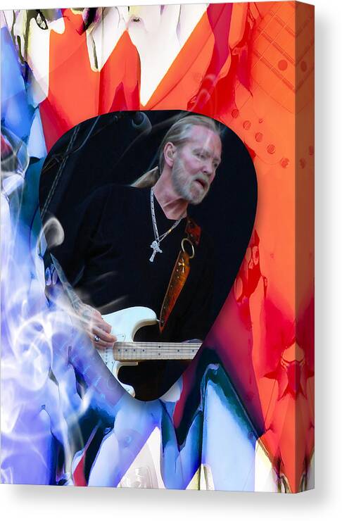 The Allman Brothers Canvas Print featuring the mixed media Gregg Allman Art #4 by Marvin Blaine