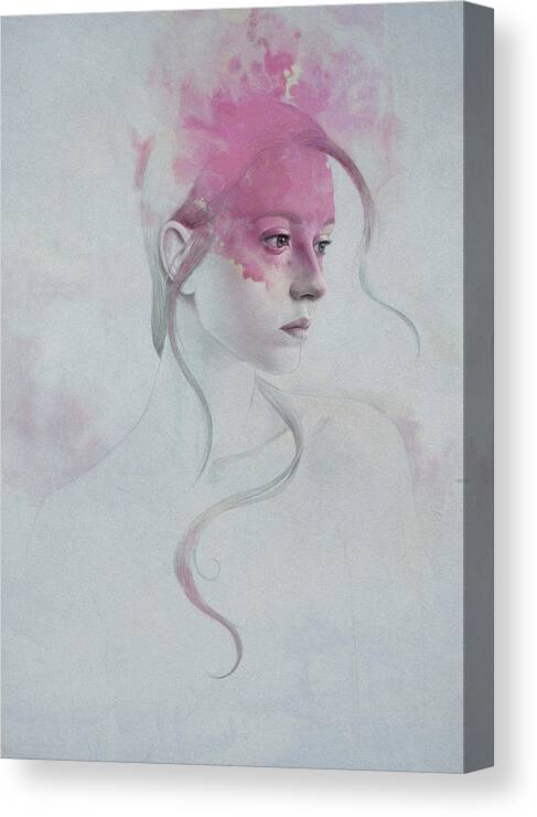 Woman Canvas Print featuring the digital art 406 by Diego Fernandez