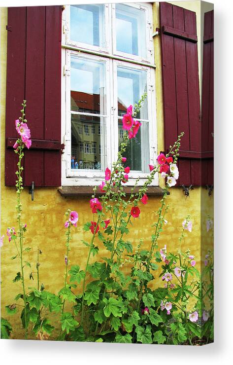 Window Canvas Print featuring the photograph A Cheerful Window by Ted Keller