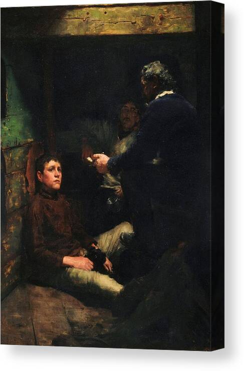 Henry Canvas Print featuring the painting A Sailors Yarn by Henry Scott Tuke