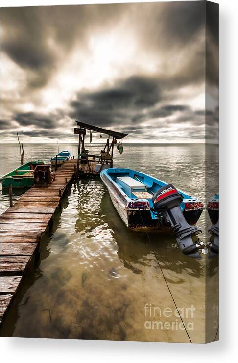 Belize Canvas Print featuring the photograph A Storm Brewing by Lawrence Burry