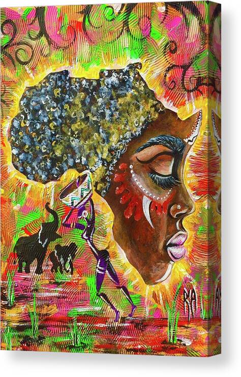 Africa Canvas Print featuring the photograph Africa by Artist RiA
