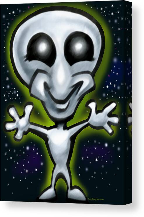 Alien Canvas Print featuring the digital art Alien by Kevin Middleton