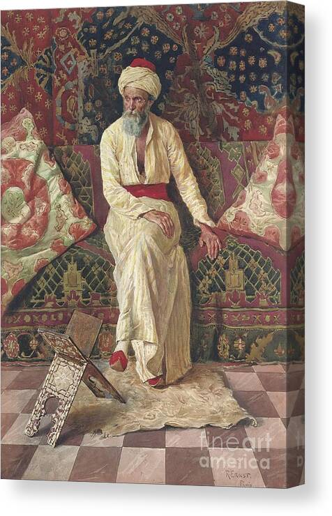 Rudolf Ernst Theredlist Canvas Print featuring the painting An Oriental Man by MotionAge Designs