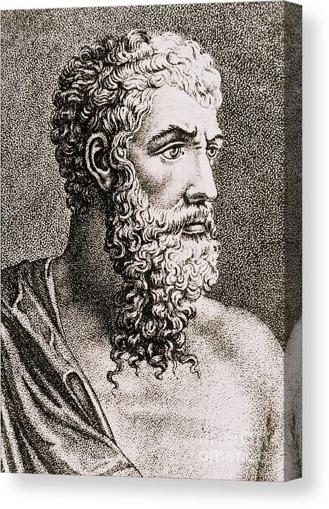 History Canvas Print featuring the photograph Aristotle, Ancient Greek Philosopher by Science Source