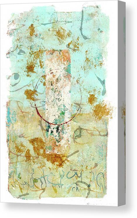 Abstract Canvas Print featuring the mixed media Art in Alleyways by Carol Leigh