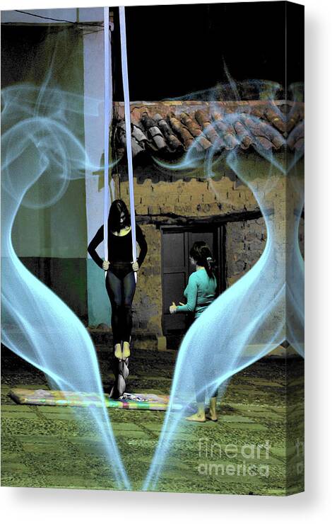 Acrobat Canvas Print featuring the photograph Ascension Of The Acrobat by Al Bourassa