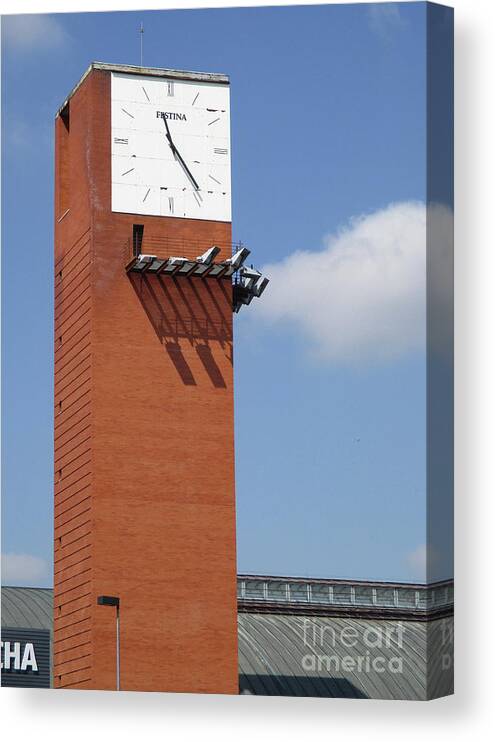 Madrid Canvas Print featuring the photograph Atocha Clock Tower by Randall Weidner