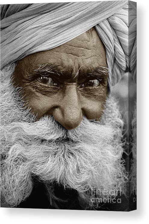 Baba Ji Canvas Print featuring the photograph Baba Ji - Pushkar, India by Craig Lovell