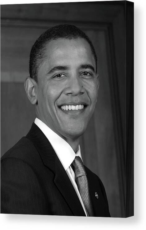 Obama Canvas Print featuring the photograph Barack Obama As US Senator - 2005 by War Is Hell Store