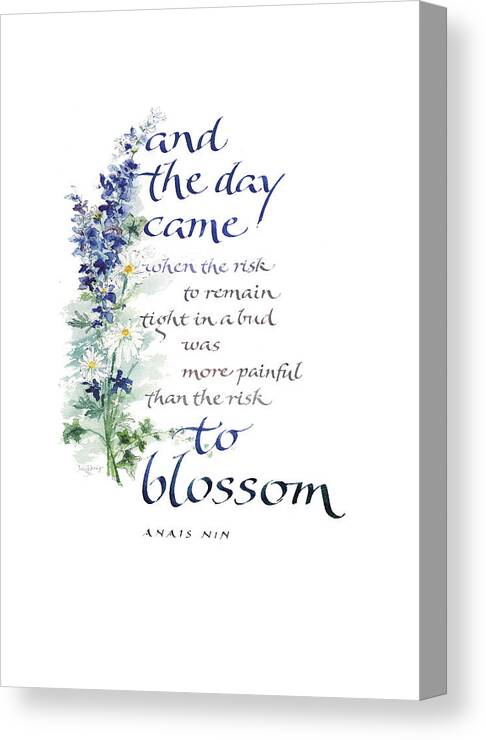Achievement Canvas Print featuring the painting Blossom I by Judy Dodds