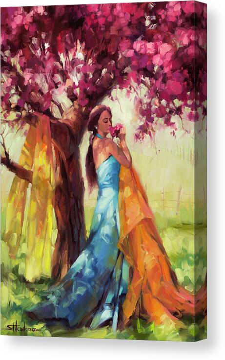 Country Canvas Print featuring the painting Blossom by Steve Henderson
