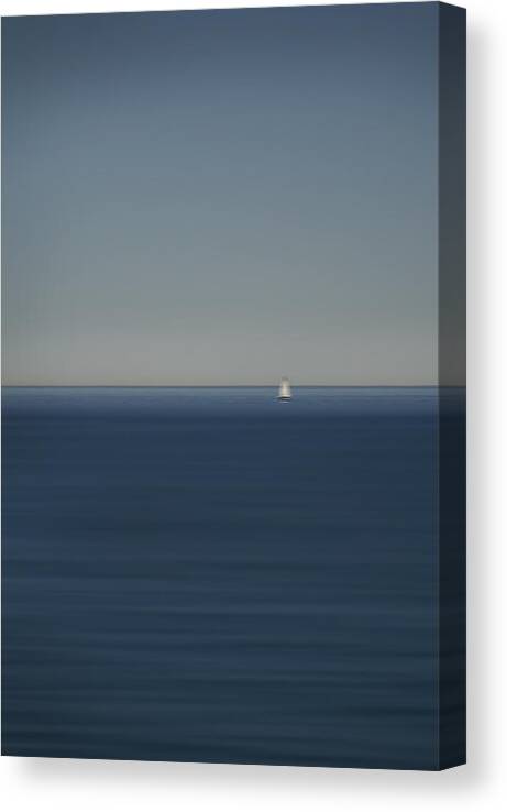 Ocean Canvas Print featuring the photograph Blue on Blue Abstract by Cheryl Day