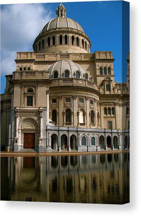  Canvas Print featuring the photograph Boston Reflection by Jason Wolters