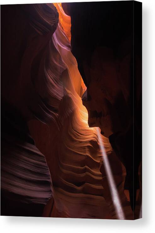 America Canvas Print featuring the photograph Bouncing Light - Antelope Canyon - Arizona by Gregory Ballos
