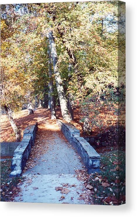 Brandywine Canvas Print featuring the photograph Bridge on the Path by Emery Graham