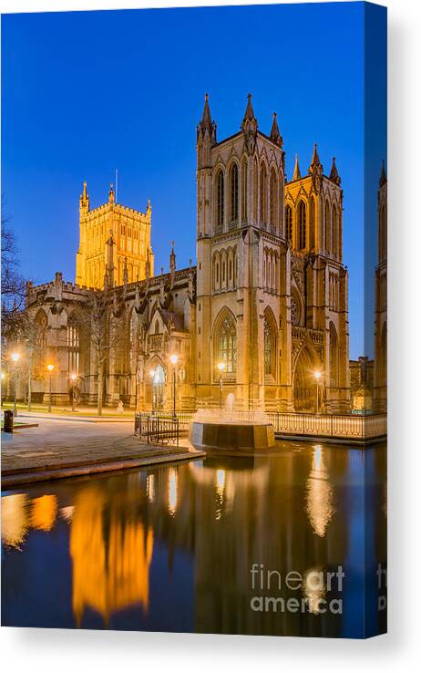 Cathedral Canvas Print featuring the photograph Bristol Cathedral by Colin Rayner