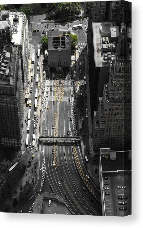New York City Canvas Print featuring the photograph Brooklyn-Battery Tunnel by Rand Ningali