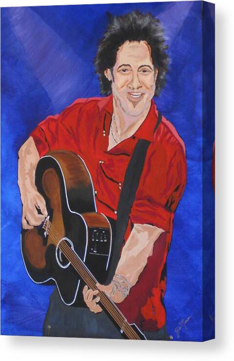 Brice Springsteen Paintings Canvas Print featuring the painting Bruce Springsteen-An American Boy by Bill Manson