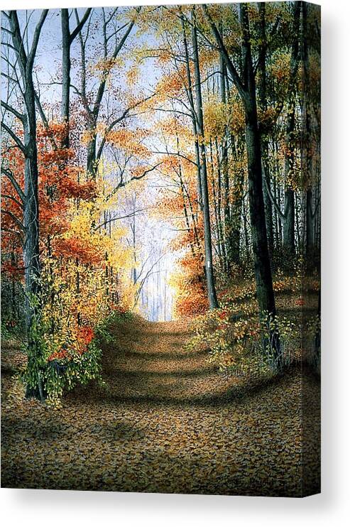 Woodland Canvas Print featuring the painting Bruce Trail by Conrad Mieschke