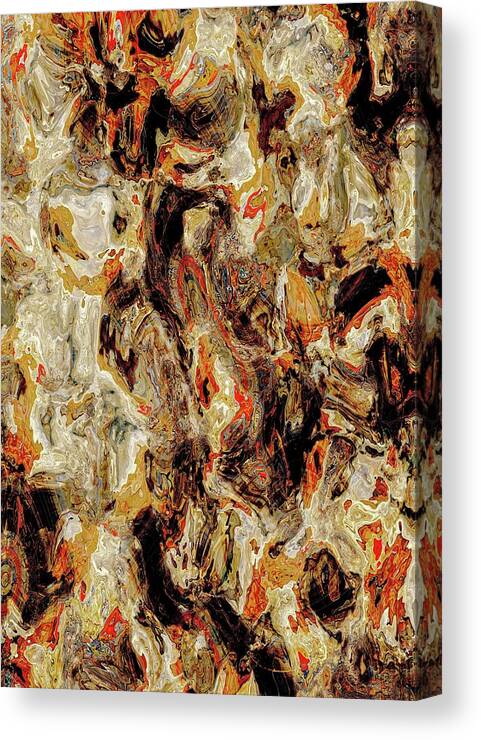 Digital Abstract Canvas Print featuring the digital art Brutal Explorer by Matthew Lindley