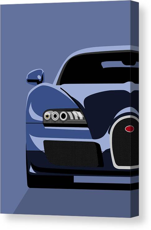Bugatti Veyron Canvas Print featuring the digital art Bugatti Veyron by Michael Tompsett