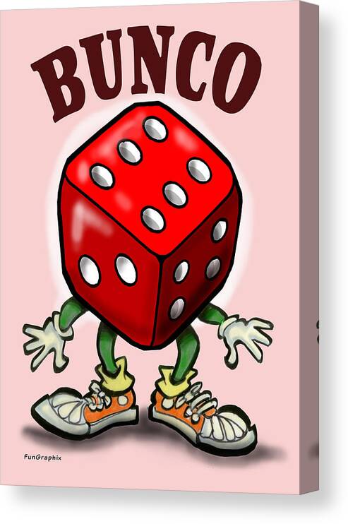 Bunco Canvas Print featuring the greeting card Bunco by Kevin Middleton