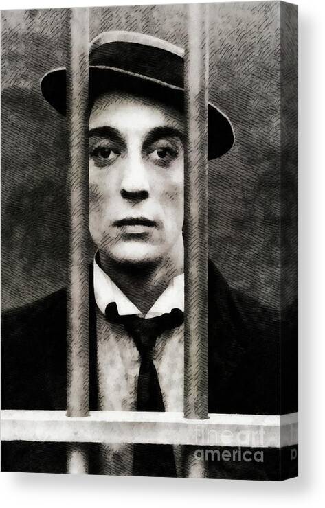 Buster Keaton Vintage Actor Canvas Print Canvas Art By