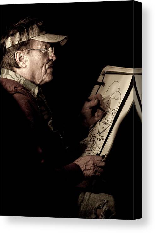 Caricature Canvas Print featuring the photograph Caricature Chiaroscuro by Caitlyn Grasso