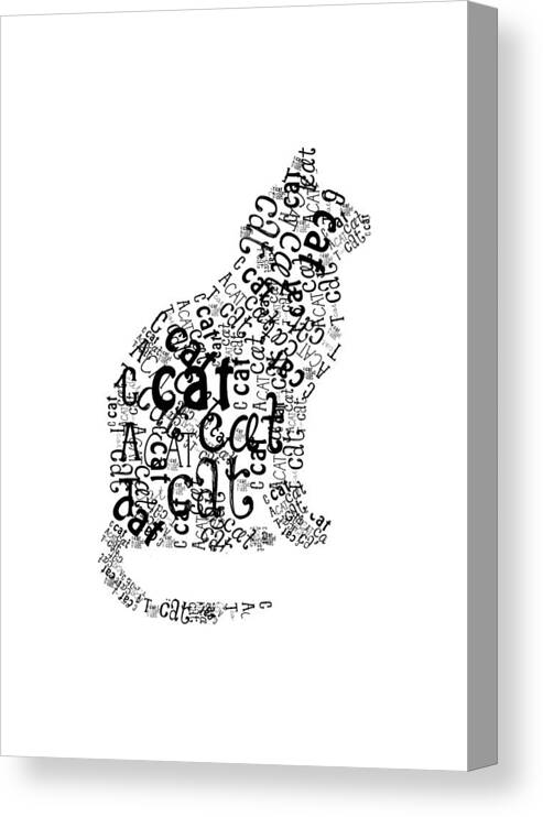 C Is For Cat Canvas Print featuring the photograph Cat Noir by Heather Applegate
