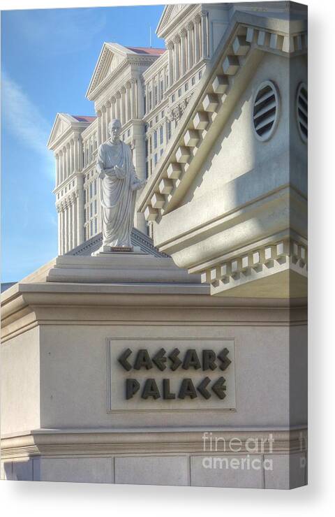 Julius Caesar Caesars Palace Canvas Print featuring the photograph Chairman of the Board by David Bearden