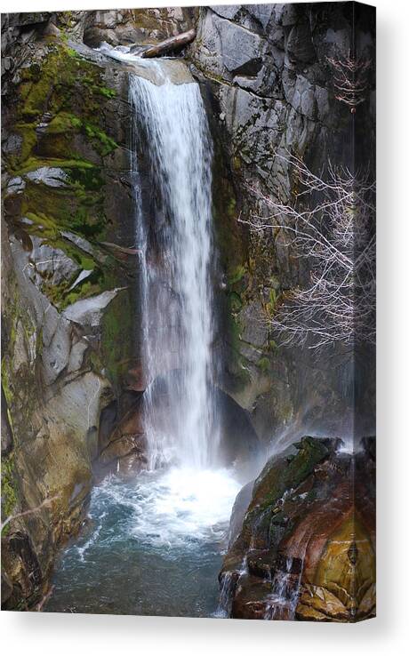 Falls Canvas Print featuring the photograph Christine Falls by Gene Ritchhart