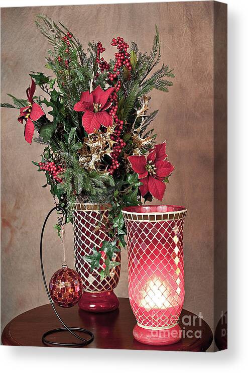 Christmas Canvas Print featuring the photograph Christmas Jewels by Sherry Hallemeier
