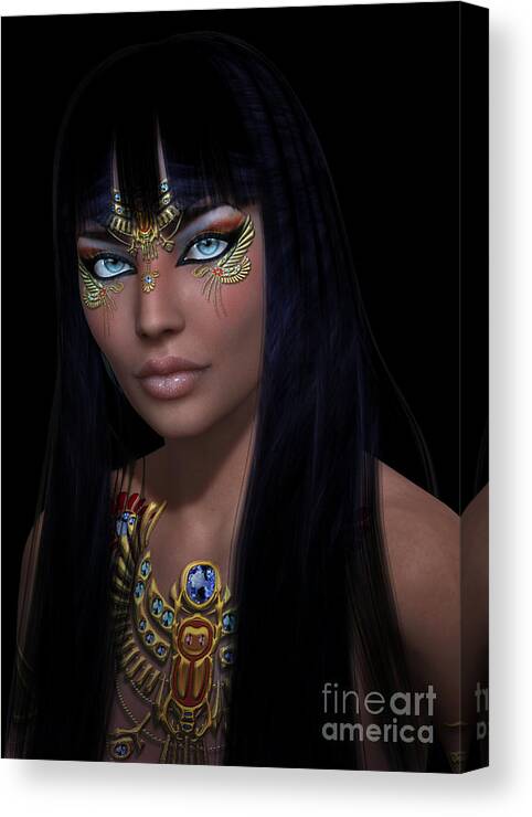 Cleopatra Canvas Print featuring the digital art CLEOpatra  col by Shadowlea Is