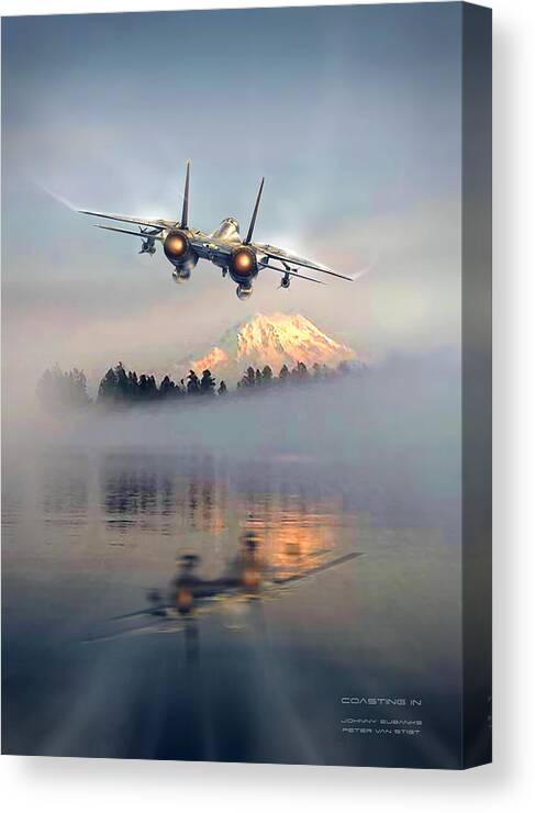 War Canvas Print featuring the digital art Coasting In Two by Peter Van Stigt
