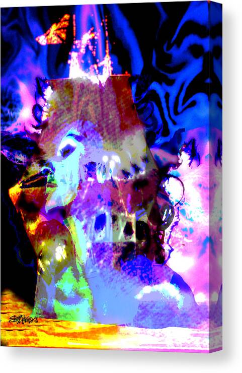 Sea Canvas Print featuring the digital art Curse of the Sea Witch by Seth Weaver