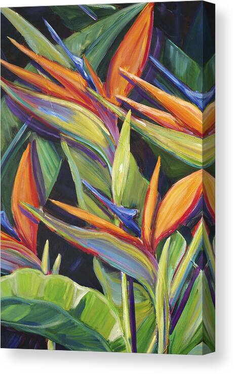 A7-csm0322 Canvas Print featuring the painting Dancing Birds by Patti Bruce - Printscapes