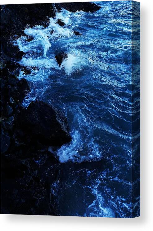 St Ives Canvas Print featuring the digital art Dark Water by Julian Perry