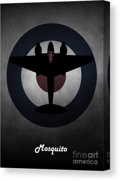 Mosquito Canvas Print featuring the digital art de Havilland Mosquito RAF by Airpower Art