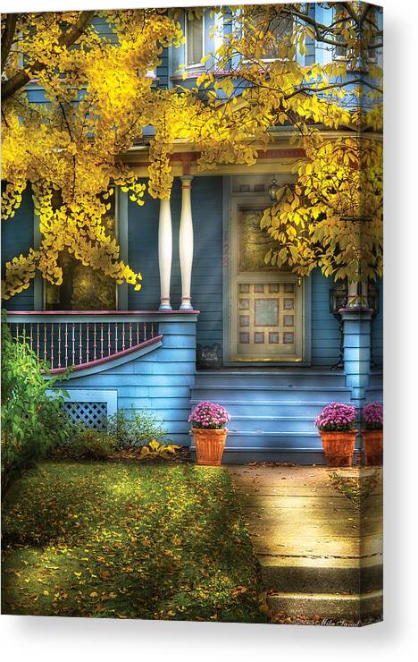 Victorian Canvas Print featuring the photograph Door - Gorgeous Victorian by Mike Savad