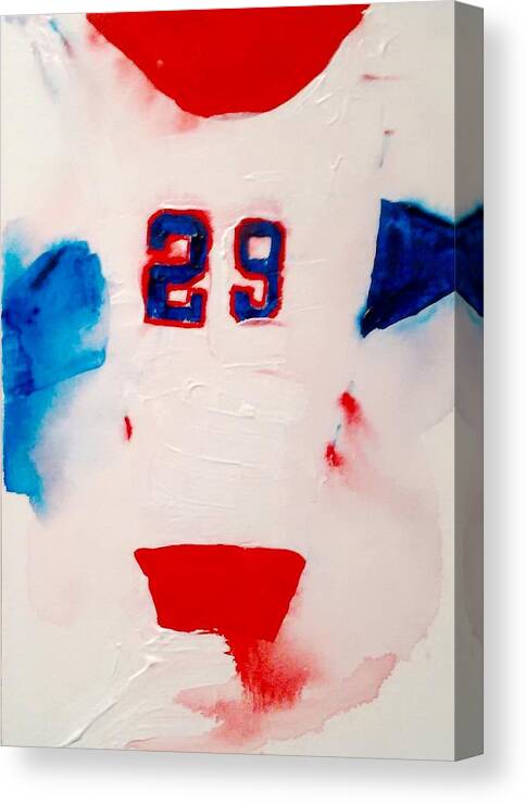 Goalie Hockey Painting Canvas Print featuring the painting Dryden 3 by Desmond Raymond