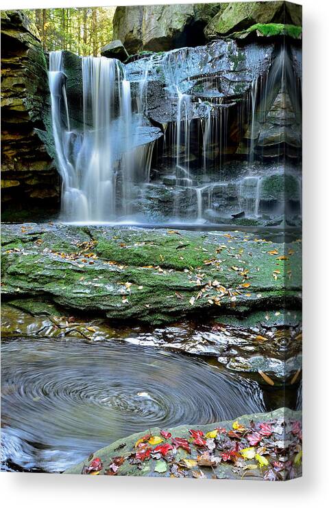 Elakala Falls Canvas Print featuring the photograph Elakala by Jamie Pattison