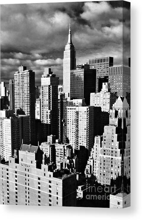 Empire State Building Canvas Print featuring the photograph Empire by Miriam Danar
