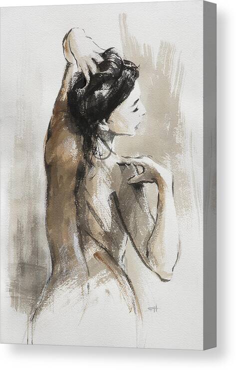 Woman Canvas Print featuring the painting Expression by Steve Henderson