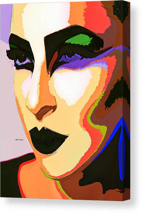 Rafael Salazar Canvas Print featuring the digital art Female Portrait 2065 by Rafael Salazar