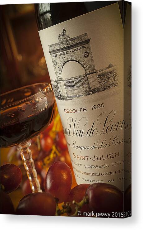 Elegant Canvas Print featuring the photograph Fine Wine by Mark Peavy