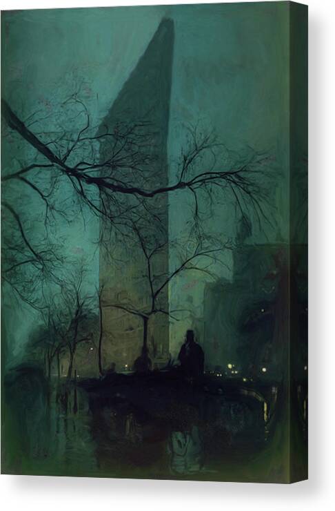 Troy Canvas Print featuring the painting Flatiron Building Painting by Troy Caperton