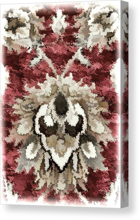 Floral Abstract Reds Brown Tones Canvas Print featuring the photograph Floral Abstract Reds Brown Tones by Sandi OReilly