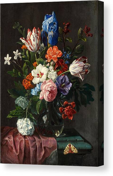 Netherlandish School Canvas Print featuring the painting Floral Still Life with Tulips by MotionAge Designs