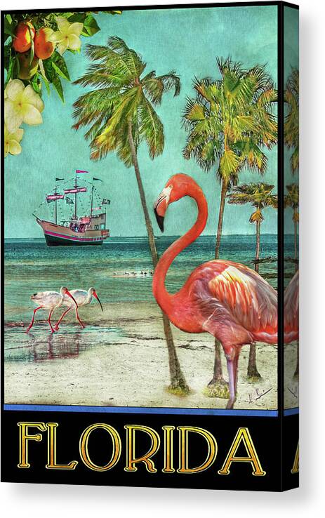 Florida Canvas Print featuring the photograph Florida Advertisement by Hanny Heim
